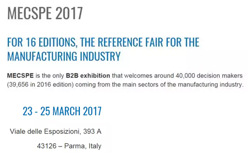 展會(huì)邀請(qǐng)-意大利·帕爾馬MECSPE展會(huì) 展會(huì)邀請(qǐng)-意大利·帕爾馬MECSPE展會(huì)