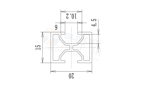 托盤(pán)分隔型材尺寸圖