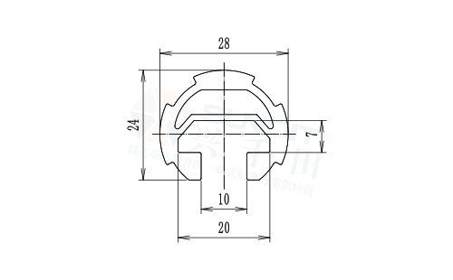 T型槽精益管尺寸圖 T型槽精益管尺寸圖