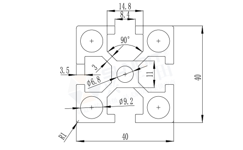 4040國(guó)標(biāo)型材G