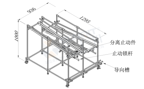 AGV物料架A尺寸圖 AGV物料架A尺寸圖