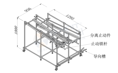 AGV物料架B尺寸圖 AGV物料架B尺寸圖