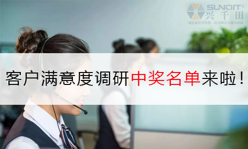 興千田問(wèn)卷調(diào)查 | 中獎(jiǎng)名單來(lái)嘍！