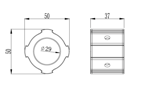 加厚直線轉(zhuǎn)動滑套組件尺寸圖