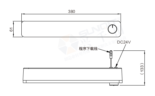 24V電源控制模組(無(wú)限發(fā)射)尺寸圖 24V電源控制模組(無(wú)限發(fā)射)尺寸圖